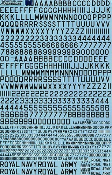 1/32 RAF Serial Letters and Numbers and Royal Navy and Army. 8