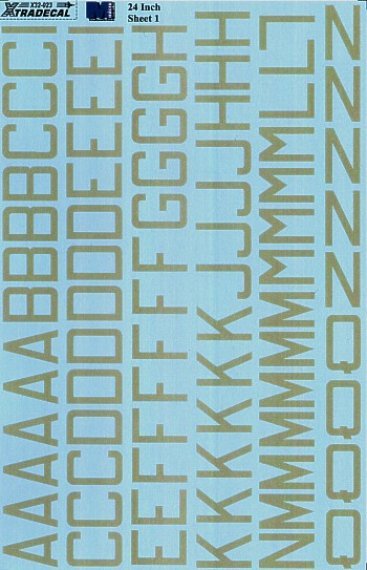 1/32 RAF Code Letters and Numbers 24 Sky Double sheet