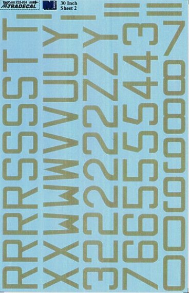 1/32 RAF Code Letters and Numbers 30 Sky Double sheet