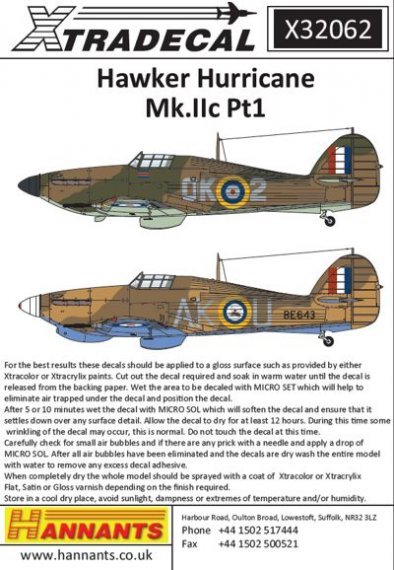 1/32 Hawker Hurricane Mk.IIc Pt 1
