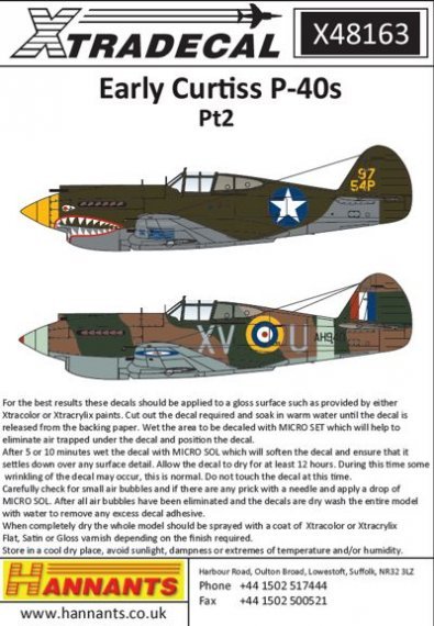 1/48 Curtiss P-40B Tomahawk Pt 2