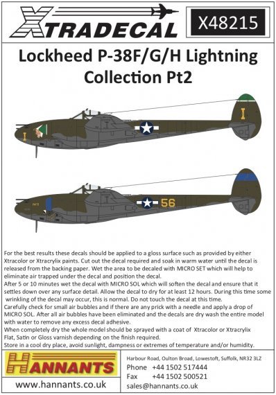 1/48 Lockheed P-38F/G/H Lightning