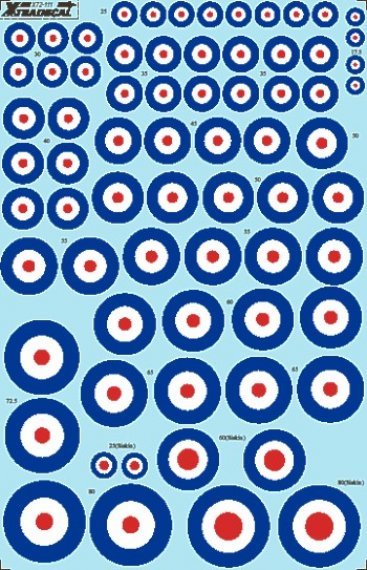 1/72 RAF National Insignia/Roundels 1920  1939