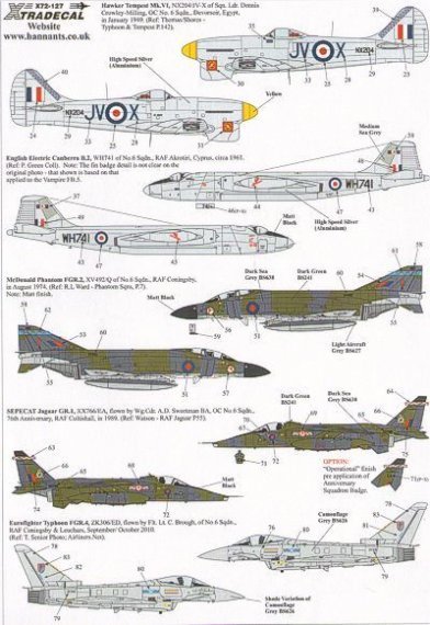1/72 RAF 6 Squadron History 1931-2010