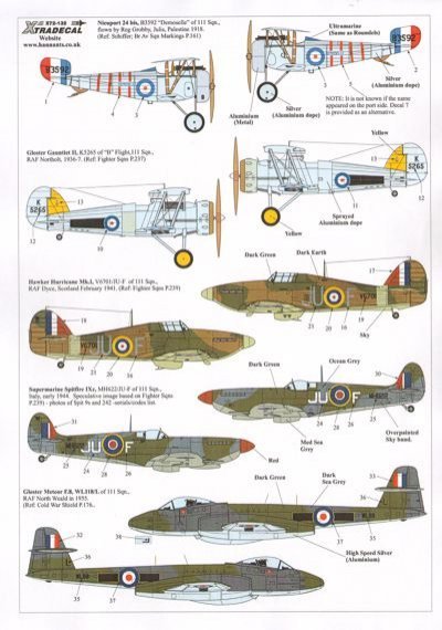 1/72 RAF 111 Squadron History 1918  2011