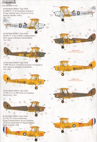 1/72 de Havilland DH.82A Tiger Moth (10) K4288 /D 18 Elementary