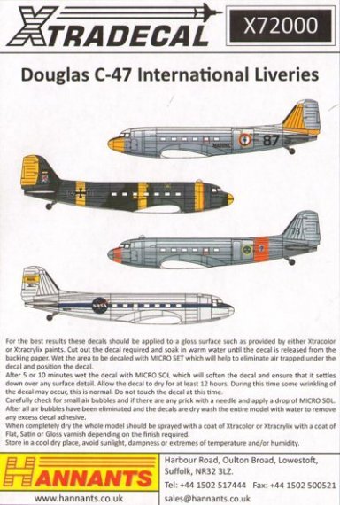1/72 Douglas C-47 International Liveries