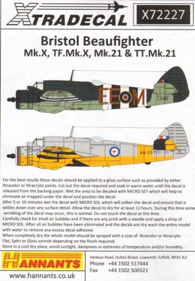 1/72 Bristol Beaufighter Mk.X