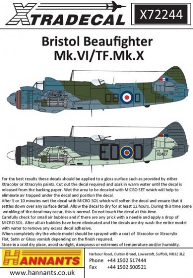 1/72 Bristol Beaufighter Mk.VI/TF.Mk.X Thimble Nose