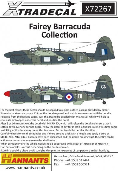 1/72 Fairey Barracuda Mks.I, II and III