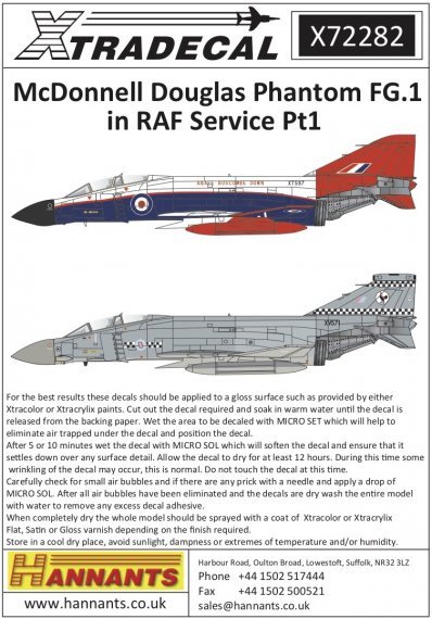 1/72 McDonnell-Douglas Phantom FG.1 in RAF service