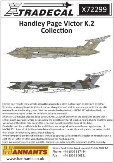 1/72 Handley-Page Victor K.2 decals