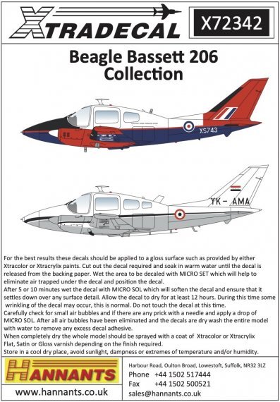 1/72 Beagle Bassett 206 Collection