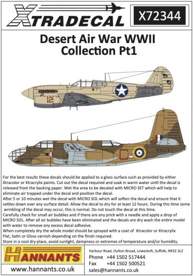 1/72 Desert Air War WWII Collection Pt1