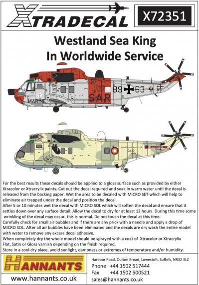 1/72 Westland Sea King In Worldwide Service