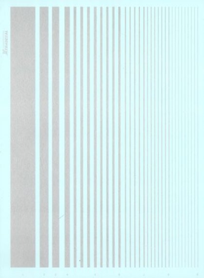 Xtradecal Parallele Streifen Silber 9 Breiten