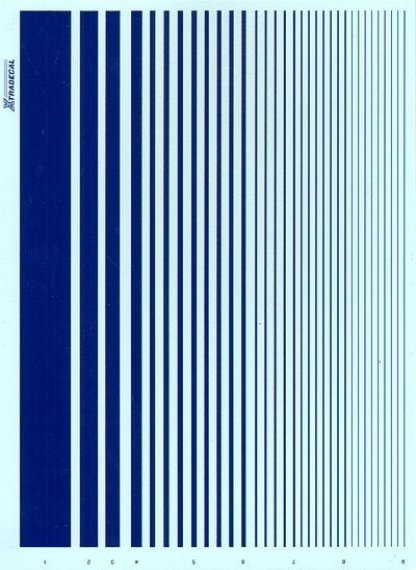 Xtradecal Blaue Parallelstreifen 9 verschiedene Breiten