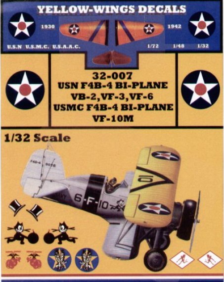 1/32 Boeing F4B-4 (4) 6-F-10 VF-6 White fin U.S.S. Saratoga