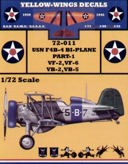 Yellow Wings Decals F4B-4 1/72