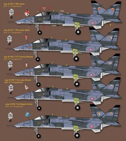 1/48 French Sepecat Jaguar with nose art in Kosovo