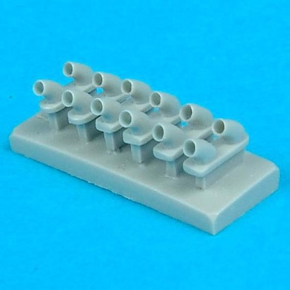 1/48 P-40E exhaust (HAS)