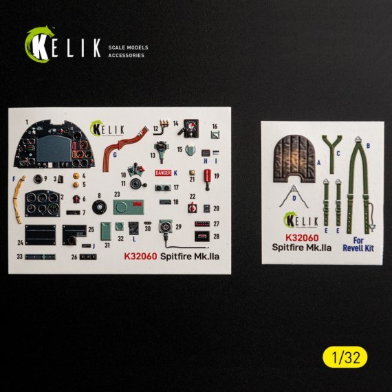 Reskit 1/32 Interno 3D Spitfire Mk.IIa per Revell
