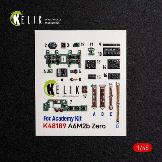 Kelik 1/48 A6M2b Zero Int�rieur 3D pour Academy