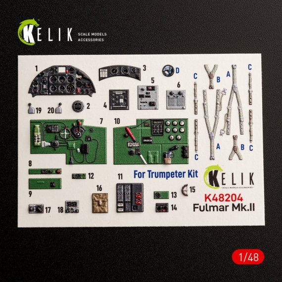 Kelik Fulmar Mk.II 3D Interior 1/48 Trumpeter