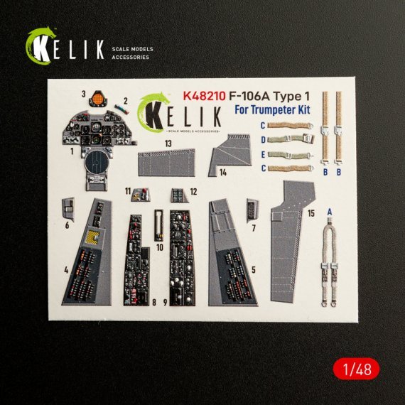 Kelik 1/48 F-106A Delta Dart Type 1 3D Interior
