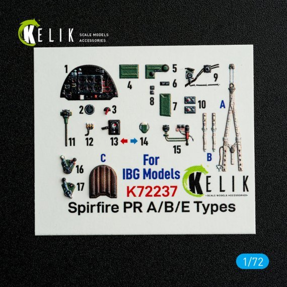 RESKIT 1/72 Spitfire PR A/B/E Types Interior IBG