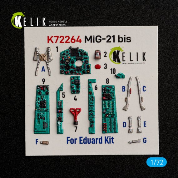 Kelik 1/72 Int�rieur 3D MiG-21 bis pour Eduard