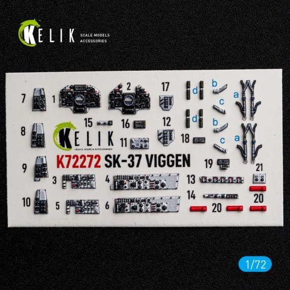 Kelik 1/72 SK-37 Viggen Int�rieur 3D SP.HOB.