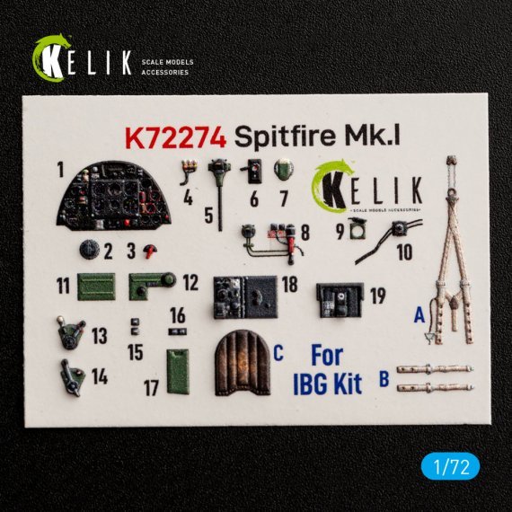 Kelik 1/72 Spitfire Mk.I Int�rieur 3D IBG
