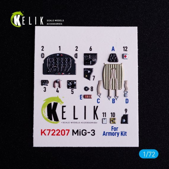 Kelik Interni Cockpit MiG-3 1/72 Decals 3D
