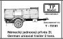1/72 German uniaxial trailer 2t