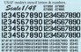 1/48 USAF modern stencil letters and numbers. Black image 1