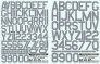 D�calcomanies 1/48 Lettres et Chiffres Gris 45� 2 Tailles