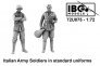1/72 Italian Army Soldiers in standard uniforms