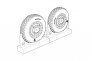 1/72 F4U Corsair Block Thread wheels image 1