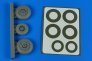 1/48 B-26K Invader late wheels Diamond pattern & paint masks