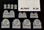 1/72 B-29 Superfortress wheels diamond tread