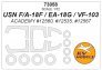 1/72 Usn F/A-18F / EA-18G / VF-103 masks for Academy