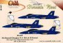 Cam Decals F/A-18 Hornet Blue Angels 1-7 1/48