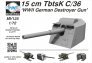 1/72 15 cm TbtsK C/36 German WWII Destroyer Gun