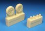 1/72 Supermarine Spitfire 4-slot wheels smooth tyre