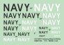 1/72 Decals US NAVY lettering B & W 2 sets image 1