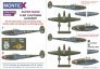 1/48 Lockheed P-38F Lightning canopy + insignia masks + decals