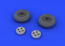 1/48 Spitfire wheels  4 spoke (EDU) image 1