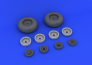 1/32 Boeing B-17G Flying Fortress wheels (Hong Kong Models) image 1