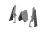 Brassin 1/48 P-51D undercarriage legs for Eduard image 1